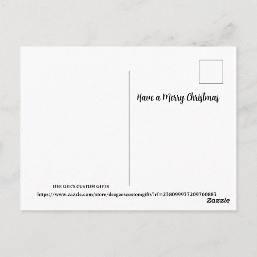 Schattigee volkskunst kerst sneeuwpop briefkaart (Achterkant)