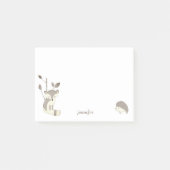 Schattigee vos hedgehog post het merkt op post-it® notes (Voorkant)