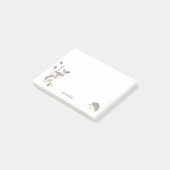 Schattigee vos hedgehog post het merkt op post-it® notes (Schuin)