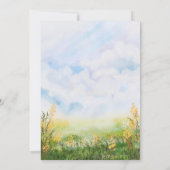 Schattigee vos op een baby shower kaart (Achterkant)