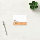 Schattigee Vos op Oranje Patroon Grens Post-it® Notes (Kantoor)
