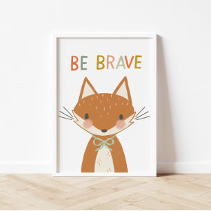 Schattigee vos wees dapper Kinder Poster