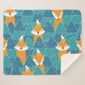 Schattigee  vossen illustratie sherpa deken (Voorkant (horizontaal))