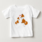 Schattigee vossen met hart, met de hand getekend (Voorkant)