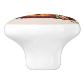 Schattigee vossenboshoeder keramische knop (Zijkant)