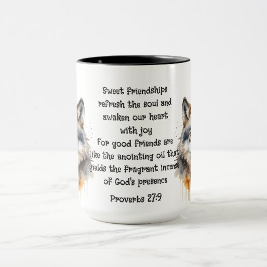 Schattigee vriend Wolves Spreuken Vriendschap Quot Mok (Midden)