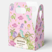 Schattigee Vriendelijke Dinosaurussen Meisje Verja Bedankdoosjes (Geopend)