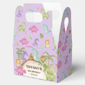 Schattigee Vriendelijke Dinosaurussen Meisje Verja Bedankdoosjes (Geopend)