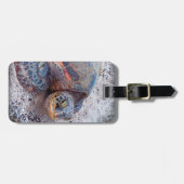 Schattigee Vriendelijke Hawaïaanse Zee Turtle Honu Bagagelabel (Voorkant horizontaal)