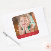 Schattigee Vrolijk Kerstplein Rode Stickers (Envelop)