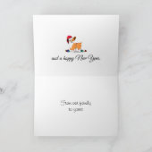 Schattigee vrolijke kerst Corgi Dog Feestdagen Kaart (Binnen)