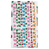 Schattigee vrolijke kerst dinosaurussen kleine ges klein cadeauzakje (Voorkant)