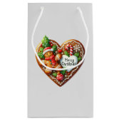 Schattigee vrolijke kerst peperkoek man hart klein cadeauzakje (Achterkant)