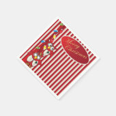 Schattigee vrolijke kerst uilen servet (Hoek)