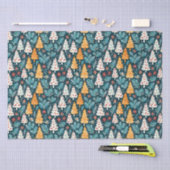 Schattigee vrolijke kerstbomen feestelijk tissuepapier (Craft)