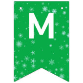 Schattigee vrolijke kerstboom Xmas sneeuwfeest Vlaggetjes (Eerste vlag)