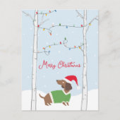 Schattigee vrolijke kerstwinterteckel feestdagenkaart (Voorkant)