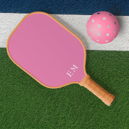 Schattigee vrouwen pastel roze monogram Initialen Pickleball Paddle