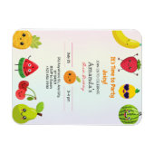 Schattigee vruchten eerste verjaardagsuitnodiging magneet (Horizontaal)