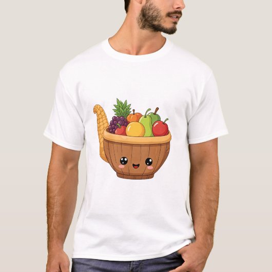Schattigee vruchtencornucopie t-shirt (Voorkant)