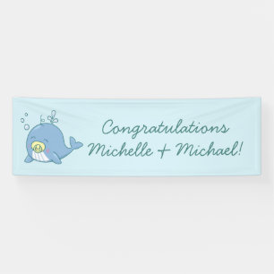 Schattigee walvis Baby shower Kawaii Spandoek