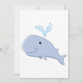 Schattigee walvis met water splash Schattig dier Kaart (Voorkant)