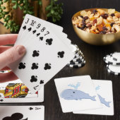 Schattigee walvis met water splash Schattig dier Pokerkaarten (Insitu)