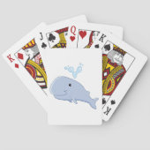 Schattigee walvis met water splash Schattig dier Pokerkaarten (Achterkant)