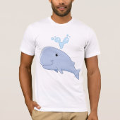 Schattigee walvis met water splash Schattig dier T-shirt (Voorkant)