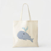 Schattigee walvis met water splash Schattig dier Tote Bag (Voorkant)