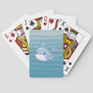 Schattigee walvis, walvis voor de kust/zeevaart pokerkaarten