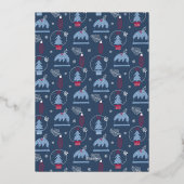 Schattigee Warm Winter Wishes Foto Folie Vakantie Folie Feestdagenkaart (Achterkant)