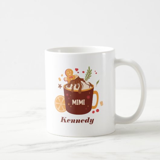 Schattigee warme chocolademelk met peperkoek koffiemok (Rechts)