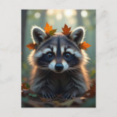 Schattigee wasbeer | Contact houden Briefkaart (Voorkant)