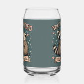 Schattigee Wasbeer en Ferret Knuffel met Grappige  Blikvorm Glas (Links)