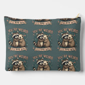 Schattigee Wasbeer en Ferret Knuffel met Grappige  Etui (Achterkant)