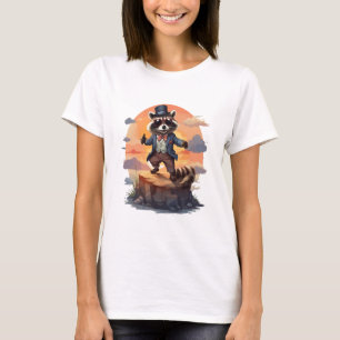 Schattigee wasbeer, grappige dierenliefhebber, moo t-shirt
