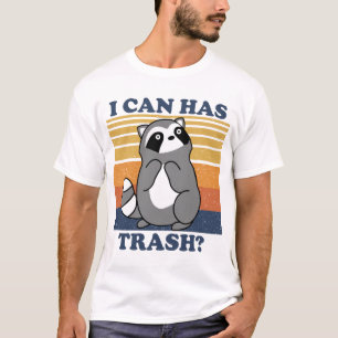 Schattigee wasbeer, ik kan vuilnis grappige meme t-shirt
