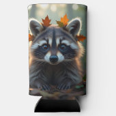 Schattigee wasbeer in herfstbladeren gepersonalise (Achterkant)