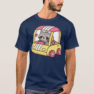 Schattigee wasbeer Rijden A T-shirt