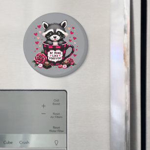 Schattigee wasbeer Valentijn Buffalo Plaid estheti Magneet