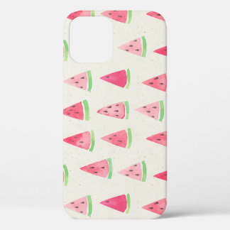 Schattigee watermeloen: naadloos waterverf patroon iPhone 12 hoesje