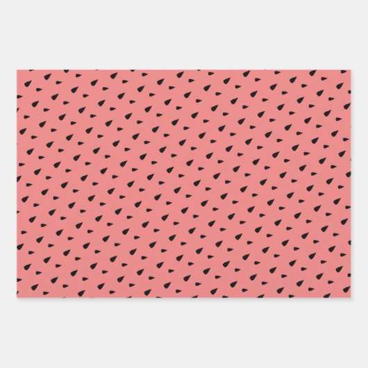 Schattigee Watermeloen Paraplu Patroon Matching Inpakpapier Vel (Voorkant 3)