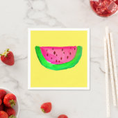 Schattigee watermeloen waterverf illustratie fruit servet (Insitu)