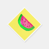Schattigee watermeloen waterverf illustratie fruit servet (Hoek)