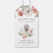 Schattigee Waterverf Arctic Seal Verjaardagsfeest Cadeaulabel (Voorkant)