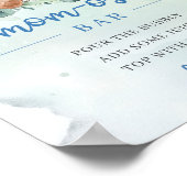 Schattigee waterverf baby blauw beer Mom-osa bar Poster (Hoek)