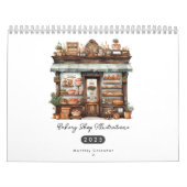 Schattigee Waterverf Bakkerij Shop Pastry Shop Maa Kalender (Hoes)