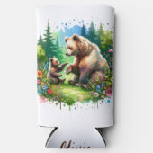 Schattigee Waterverf Beer en Cub gepersonaliseerd (Voorkant)