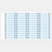 Schattigee Waterverf Blauwe Bloemen Terug naar Sch Labels (Vel)